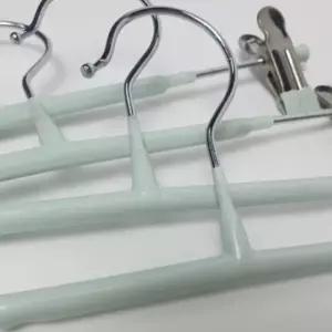 그린 집게형 바지걸이 코팅 옷걸이 정리용품 소품 (WFK6LCF)