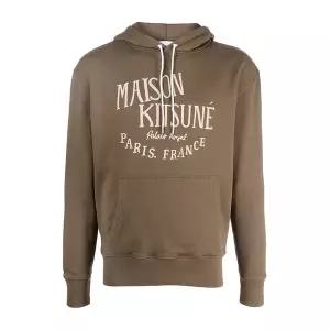 [메종키츠네][명품] 메종 키츠네 메종키츠네 파리 로얄 로고 후드티 카키