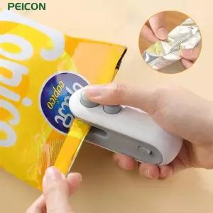 진공포장 미니 밀봉 기계 열 밀봉기 보관 가방 패키지 USB 충전식 클립 휴대용 2 인 1