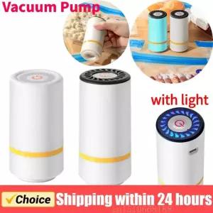 진공포장 휴대용 핸드 진공 실러 펌프 풍선 쿠션 USB 충전식 여행용 보관 전기