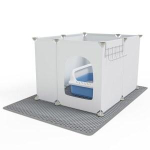 고양이 화장실 박스 인클로저, 누수 없는 대형 스플래시 가드(24