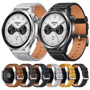 호환 Xiaomi 시계 S4 S3 S2 S1 Pro 컬러 2 밴드 용 20 22mm 가죽 스트랩 갤럭시 시계 7645 ProClassicGear