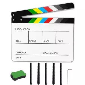 영화 슬레이트 연출 미니 클랩 촬영 클래퍼 보드 감독 아크릴 무비 스튜디오 콘텐츠 드라마 유튜브 사진