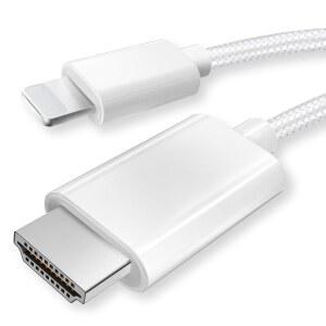 [미국배송] 허페어 아이폰호환 TV용 HDMI 어댑터 14용 디지털 AV 어댑터 변환기 12 11 X 8 7 6 5 시리즈 플러그 앤 플레이 사진/유튜브와 같은 네이티브/무료 비디오 앱만 지원 6.56FT