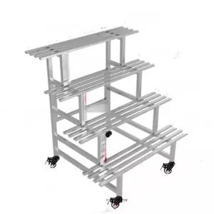 스테인레스 계단식 선반 베란다 진열대 바퀴 화분 다육이 매대