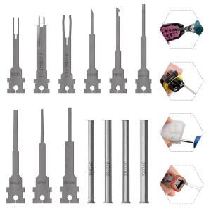[미국배송] 핀 제거 도구 TE AMP 델파이 도이치 몰렉스 추출기 단자 해제 도구 세트(JRCONDRK00B13-01)용 자동차 전기 커넥터 키트 교체