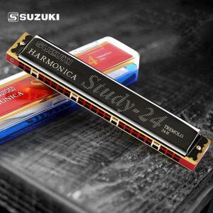 스즈키 트레몰로 하모니카 24 홀 C 단자 오르간 전문 블루스 하프 단자문 인청동 키트