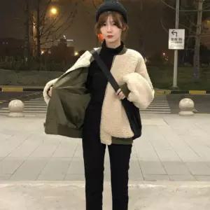 여자항공점퍼 리버시블 양털 겨울 야구점퍼 아우터