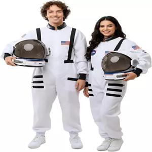 움직이는 바이저와 미션 사운드가 있는 할로윈 LED 우주비행사 헬멧