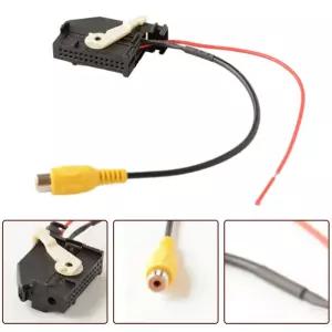 후방카메라배선 차량용 26PIN 반전 케이블 RVC 역방향 백업 카메라 Skoda 26 핀 커넥터 RCA 어댑터 검은색