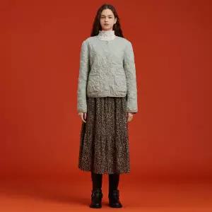 갤러리아 [써스데이아일랜드]2025 F/W 플라워 패턴 퀼팅 점퍼 (T258MJP233W)