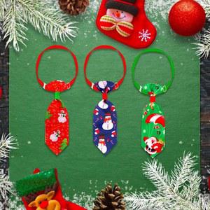 강아지 스카프 고양이 케이프 턱받이 조정 크리스마스 리본 카라 목걸이 귀여운 넥타이