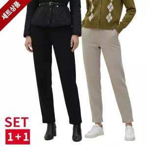 [아놀드파마][2종세트] [1+1] 그래스필드 여성 소프트 플리스 기모 밴딩 팬츠