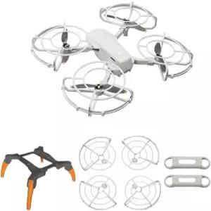360° 프로펠러 가드 + 접이식 랜딩 기어 레그 DJI 미니 2용 홀더 스트랩 2개 / Mini 2 SE 4K /Mavic 드론