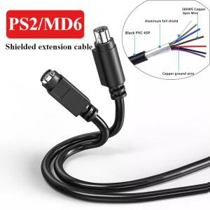 순수 구리 PS/2 키보드-둥근 머리 MD 6핀 연장 케이블 남성-남성-여성 키보드 및 마우스 전송선
