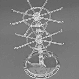 [하프클럽/]투명 귀걸이 진열대 2단 보관 정리함 후크 거치대