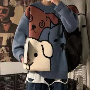 [프로셀러] 캐주얼하고 유니크한 강아지 귀여운 디자인 스웨터