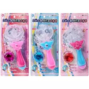 (3개) 크리스탈 라이트 요술봉/마법봉/불빛/장난감/공주/놀이/멜로디/세트/아동/유아/주니어/키즈/선물