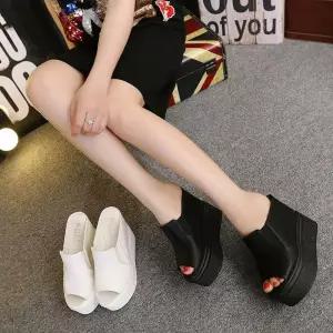 15cm 가보시웨딩슈즈 통굽 키높이 흰색 웨딩슬리퍼