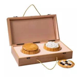 바둑판 세트 테이블 기원용 휴대용 나무 바둑돌 오목 패키지 취미