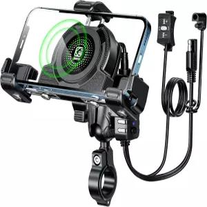 Qi 15W 무선 충전기 및 USB C 36W 고속 충전 포트 차단 카메라 없음 진동 감쇠기 장착이 가능한 방지