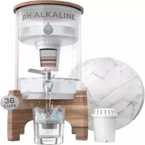 활성화된 물 pH 충전 알칼리성 정수 필터 디스펜서 - 가정 및 사무실용 BPA 프리 유리 조리대 정수기 36컵