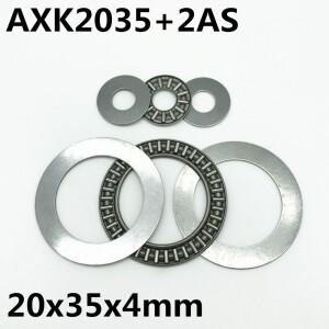 10pcs AXK2035 +2AS Thrust Needle Roller Bearing 20x35x2 mm Brand New High quality