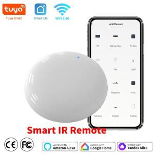 스마트 호환 홈 APP 용 WiFi IR 원격 TV DVD AUD AC Smart 호환Life 제어는 Alexa Google Home Yandex Alic