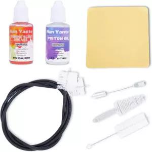 난 얀테 트럼펫 클리닝 키트 - 피스톤 오일 슬라이드 그리스 브러시 및 천이 포함된 전문 올인원 유지 관리
