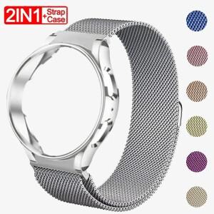 케이스 + 스트랩 삼성 호환 갤럭시 호환 시계 6 5 4 4/6 클래식 44mm 40 밀라노 루프 간격 없음 메탈 프로