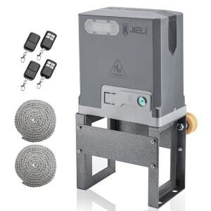 JIELI 3300파운드 자동 슬라이딩 게이트 오프너, 4개의 리모컨, 전동 롤링 진입로 슬라이드 모터, 최대 40피트 게이트를 위한 완벽한 운영자 하드웨어 시스템 키트