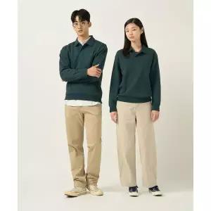 빈폴 BEANPOLE MEN 더블니트 칼라넥 스웨트 셔츠 그린 BC5841C01M 284580