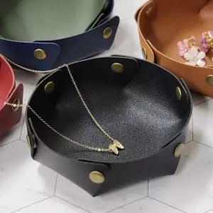 가죽 S 트레이 원형 인조 (WFKBL1E)