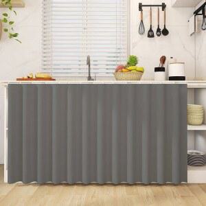 무타공 슬라이드 레일 방수 도어 검정 수납장 블랙 거치대 가리개 커브 의류