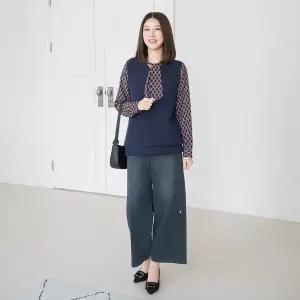 엄마옷 마담4060 팬츠 여성바지 데일리 삼색자수데님-YPN2601003-