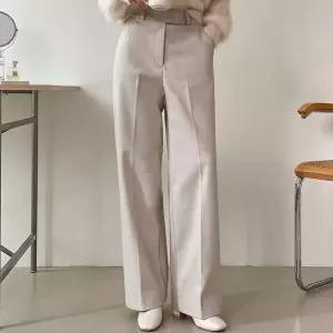 [옷자락]여자 겨울 오피스룩 피치기모 레직기 비조 슬랙스_P414627549