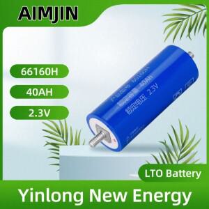2024 자동차 오디오 태양 에너지 시스템용 리튬 티탄산염 LTO 배터리 셀 실제 용량 Yinlong 66160H 2.3V 40