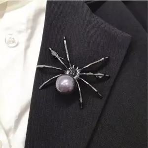 거미 1P 진주 코스튬 할로윈 브로치 블랙 행사 정장