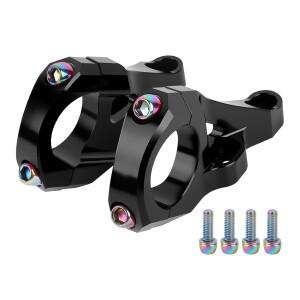 듀얼 크라운 포크 다이렉트 마운트 스템 길이 96mm 퍼플 레드 실버 6061 알루미늄 합금 CNC 가공 자전거