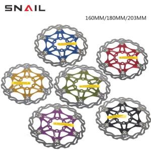 SNAIL 산악 로드 바이크 플로팅 디스크 브레이크 로터 6 네일 자전거 액세서리 160mm 203mm