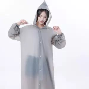 남녀공용 EVA 다회용 우비 레인코트 캠핑 우의 그레이 등산용우비