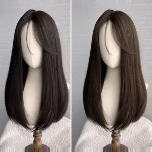 [하프클럽/]여성 자연스러운 두피 볼륨업 정수리 똑딱이 부분가발