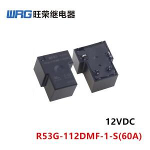 1개 WRG 릴레이 R53G-112DMF-1-S(60A) 4핀 12VDC 전원 공급 T90 HF165FD