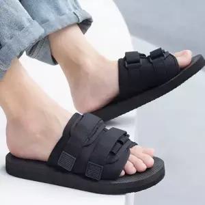 [하프클럽/]남녀 공용 발등 잡아주는 찍찍이 스트랩 여름 슬리퍼