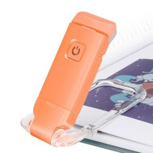 [미국배송] 빅라이트 앰버 책 읽기 조명 조명의 LED 클립 침대에 있는 용 작은 USB 충전식 눈 보호를 위한 밝기 조절 가능한 2가지 주황색