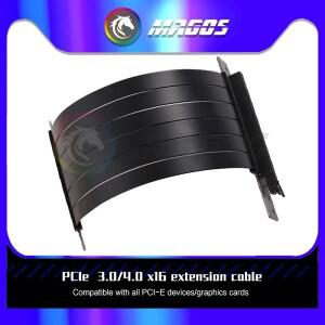 풀스피드 PCIE 4.0 3.0 16x 라이저 케이블 그래픽 카드 확장 익스프레스 포트 GPU 실드 익스텐더