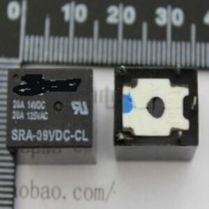 50개 9VDC 20A SRA-09VDC-CL 5핀 미니 전원 릴레이 자동차