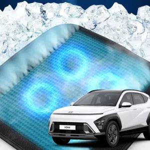 디올뉴코나 호환 차량용 쿨링시트 메쉬 4팬용방석 사무실 여름방석 자동차 의자 아이스 휴대용 용통풍 용자