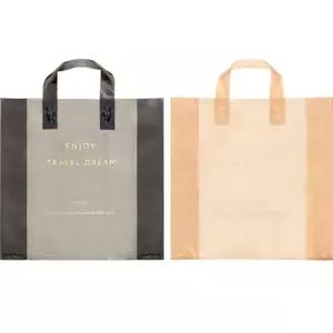 16000 칼라투명 손잡이봉투 32X32X10cm 중 50매입선물백 손잡이백 컬러 쇼핑 보조비닐백 다용도 소품 쇼핑