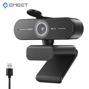 웹캠  HD 4K/2K/1080P 웹 카메라 EMEET C60E 스트리밍/화상 통화/회의용 자동 초점 USB 컴퓨터 SmartCam
